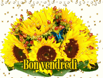 Gif animé Bon vendredi tournesols